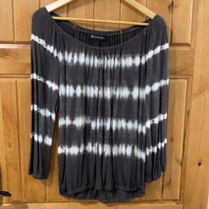 INC grey tie dye top